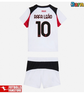 AC Milan Rafael Leao #10 Bortatröja Barn 2025-26 Kortärmad (+ Korta byxor)